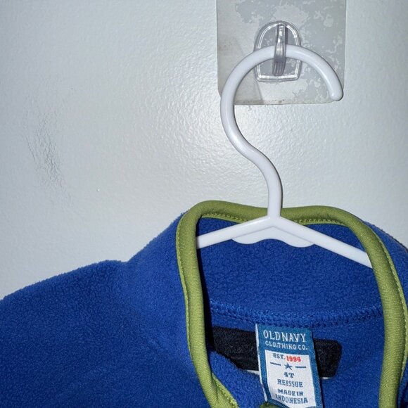 Old Navy Kids Fleece Pullover Jacket With Zipper Pockets Blue & Green Size 4T - Picture 5 of 7
